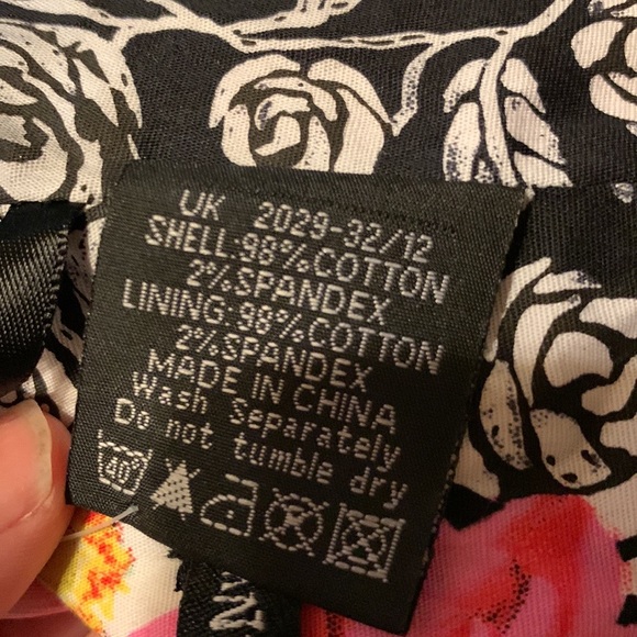 Hell Bunny skulls and flowers halter neck skater dress Size Large - Picture 7 of 13